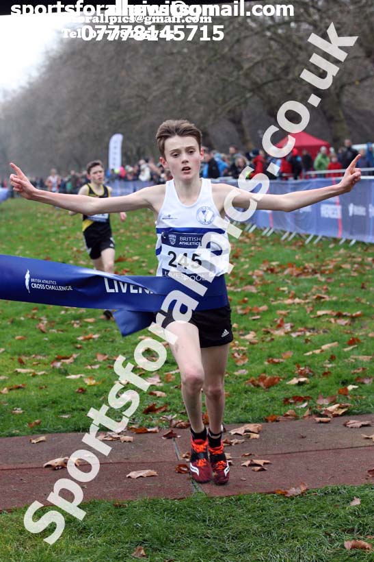 Boys under-13s British Athletics Liverpool Cross Challenge, Sefton Park, Liverpool. Photo:  David T. Hewitson/Sports for All Pics